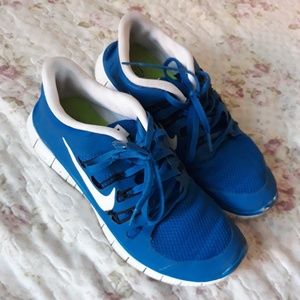 Blue Nike Running Sneakers